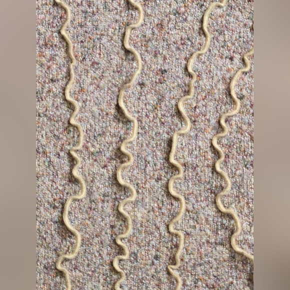 Y2K Jana Ruffle Seam Cowl Neck Sweater M Lettuce Edge 90s 2000s Fairycore - Picture 3 of 6